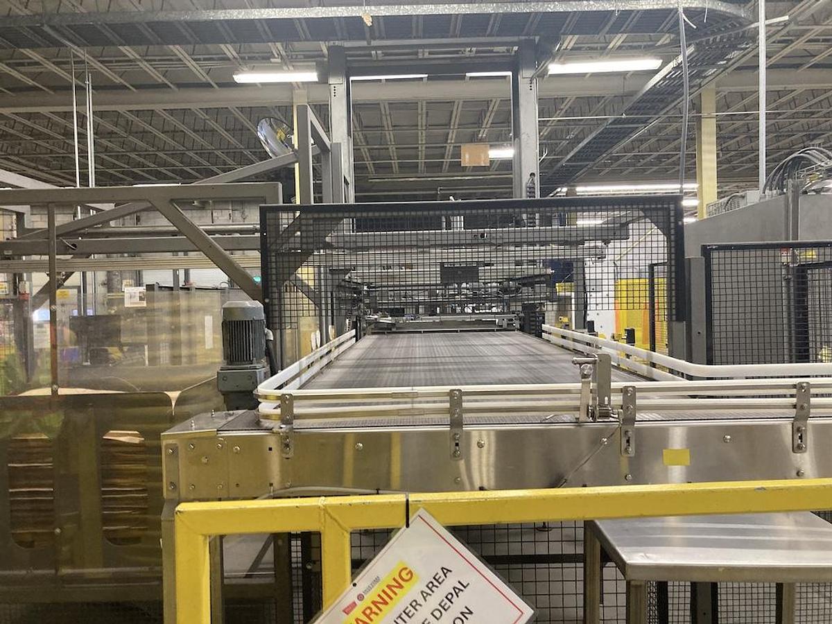 Used Priority One Automatic Bulk Container Depalletizer - Low Level