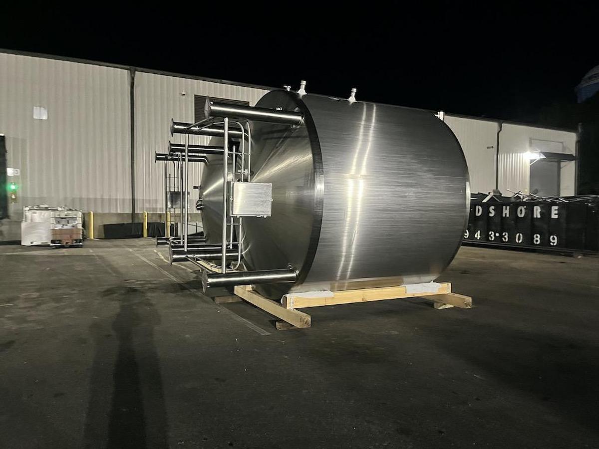 Used Walker 4,000 Gallon Mix Tanks, 316L Stainless Steel, Year 2018