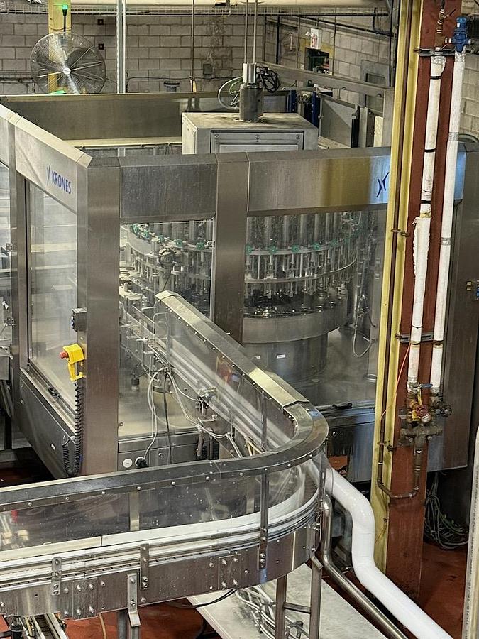 Used used Krones 32 Valve Can Filler / Ferrum 5 Head Seamer