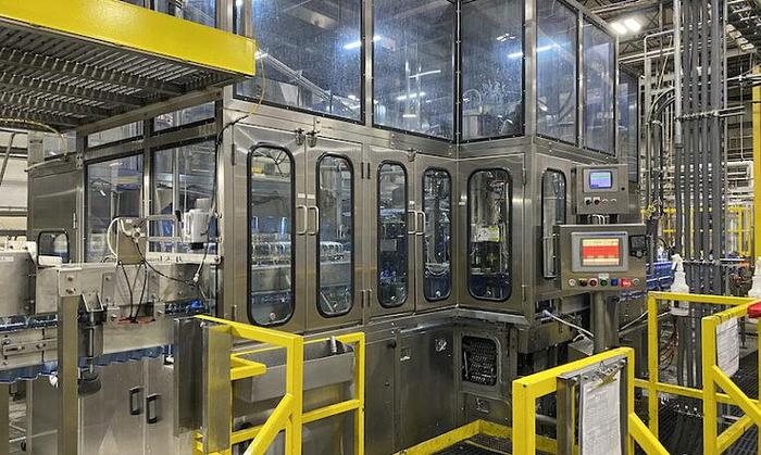 Used Crown Bevcorp Bottle Filler Tri-Block