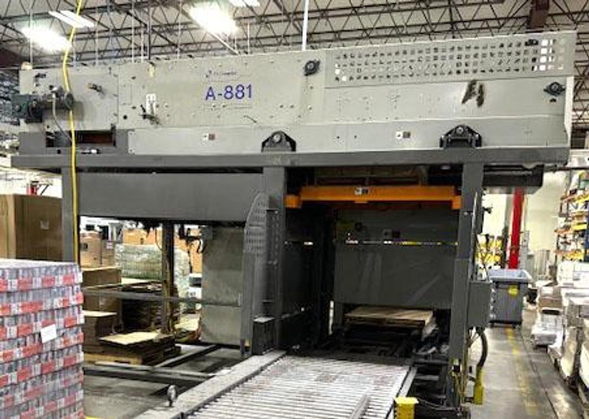 Used Used Alvey Automatic High Speed Case Palletizer, model 881