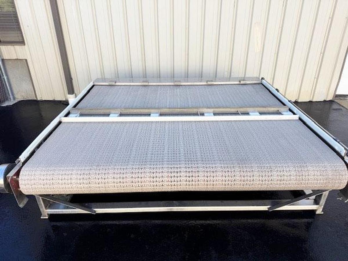 Used NERCON Bi-Directional Accumulation Table, Stainless Steel 9' Wide x 8' Long