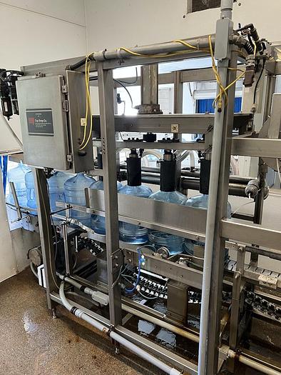Used COMPLETE CAP SNAP 5 GAL WATER BOTTLING LINE - 800 BPH AUTOMATIC WASHING-FILLING-CAPPING