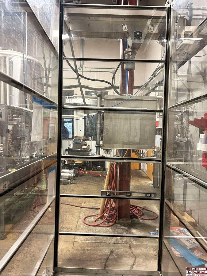 Used Cask ACSV6 Beverage Canning Line with (6) Head Can Fill, Seamer and V3 Depalletizer