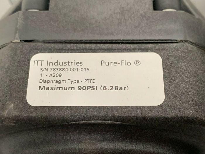 Used 2 ITT Pure-Flo A209 4-Way Stainless Steel Valve w/ Monitor & 1" & 3/4" Sanitary