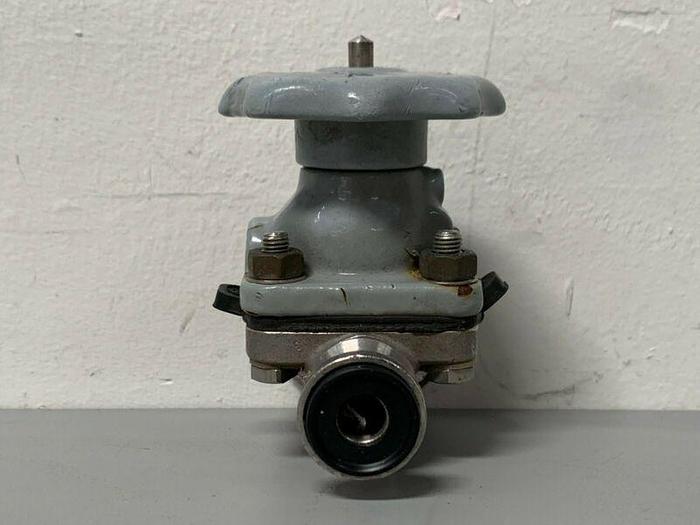 Used ITT CF3M H2 Diaphragm Valve w/ 1/2" Sanitary Fitting & 2" OD