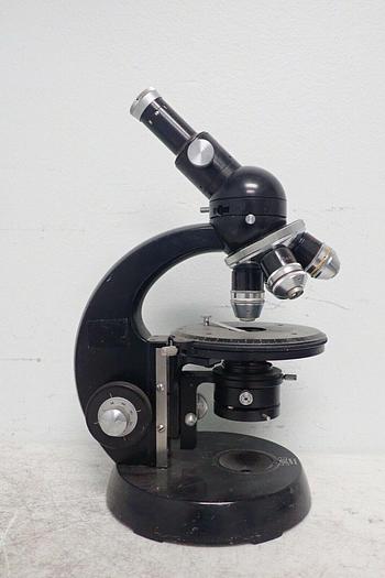 Used Carl Zeiss POL Monocular Microscope with 4 POL Objectives