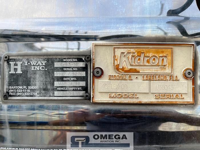 Used 1998 Hi-Way / Kidron C-63-16 / 4CB16XMOD