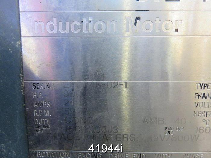 Used Siemens Induction Motor, 900 Hp, 595 Rpm, 2300 Volts #41944