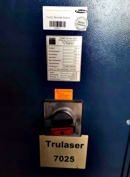 Used Trumpf TruLaser 7025 L - 2010