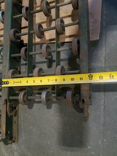 Used 60 FT Gravity Roller Conveyor Tracking One Lot One Price 6 Straight & 2 Curved