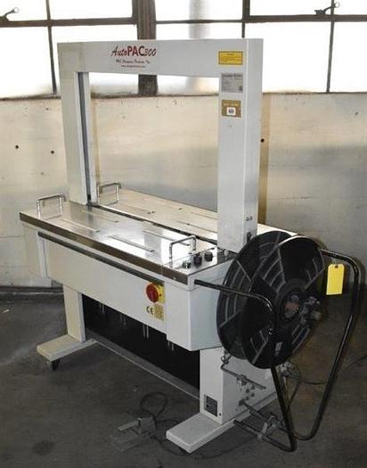 Used AUTO PAC 300 PAC STRAPPING PRODUCTS INC ARCH TYPE POWER STRAPPING MACHINE