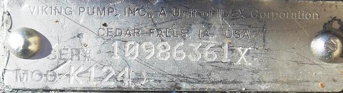 Used Pump, Centrif., Viking, Mdl K124, 5 HP, C/st, 2" In/Out, #S742874