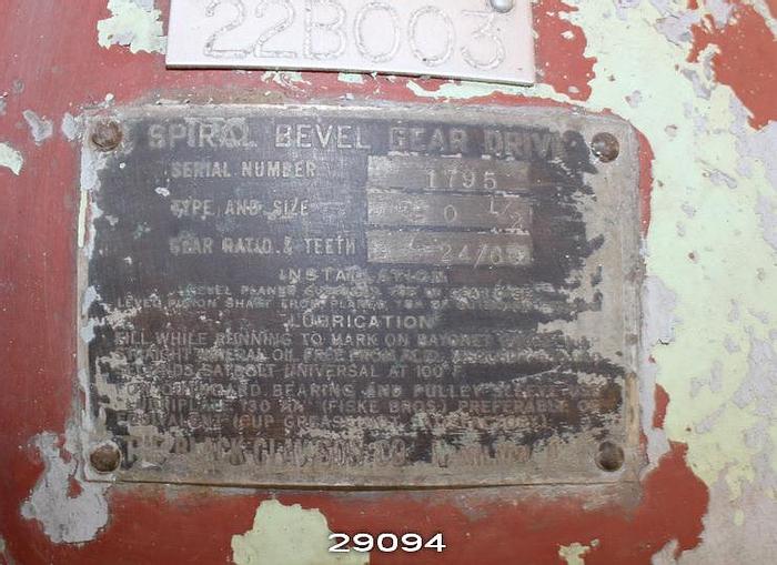 Used Black Clawson SO Spiral Bevel Gear Drive #29094