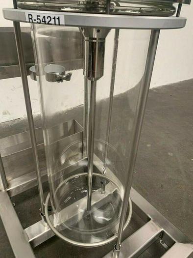 Used Applikon 30 Liter Glass Reactor w/ Stainless Steel Rolling Cart