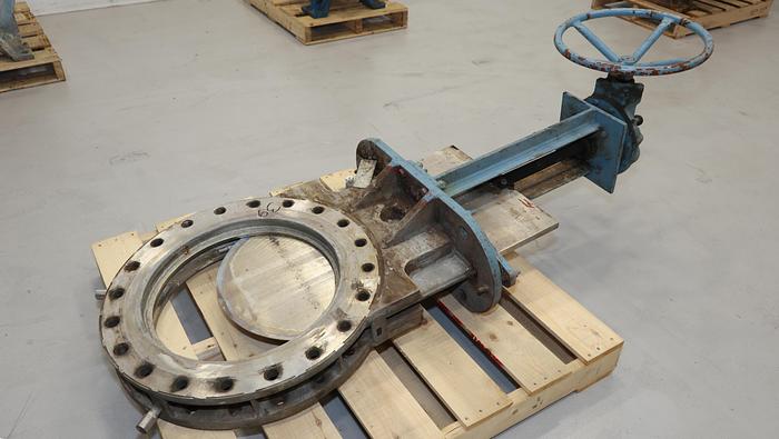Used Dezurik 20" Hand Operated Knife Gate Valve #44332