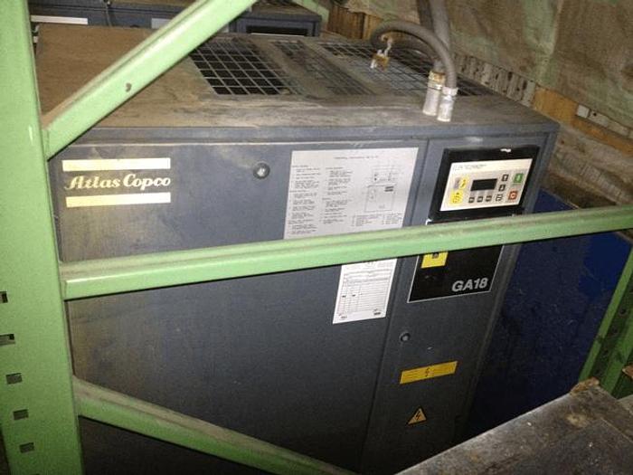 Used 25 HP ATLAS COPCO AIR COMPRESSOR – GA18