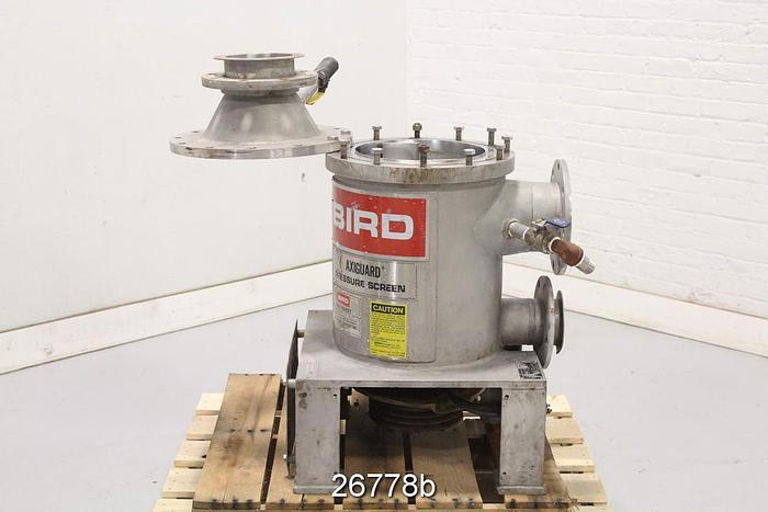Used Bird AXIGUARD 1 Axiguard Pressure Screen, 800 Rpm, 0.010" Slotted Screen Basket #26778