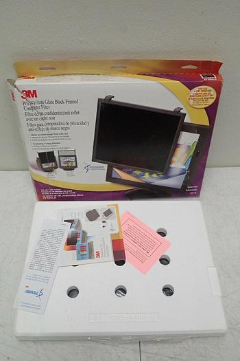 Used 3M PF400LB Privacy/Anti-Glare Black-Framed Computer Filter, 15" LCD/14"-16" CRT