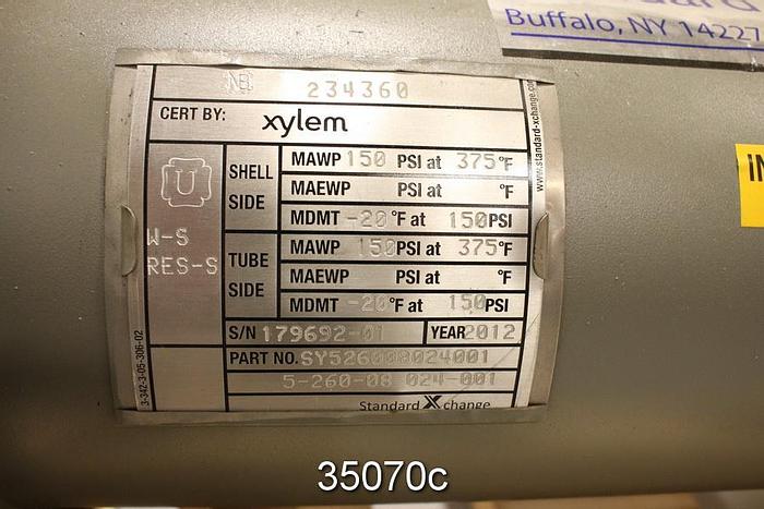 Unused Standard Xchange 5-260-08-024-001 Shell and Tube Heat Exchanger #35070