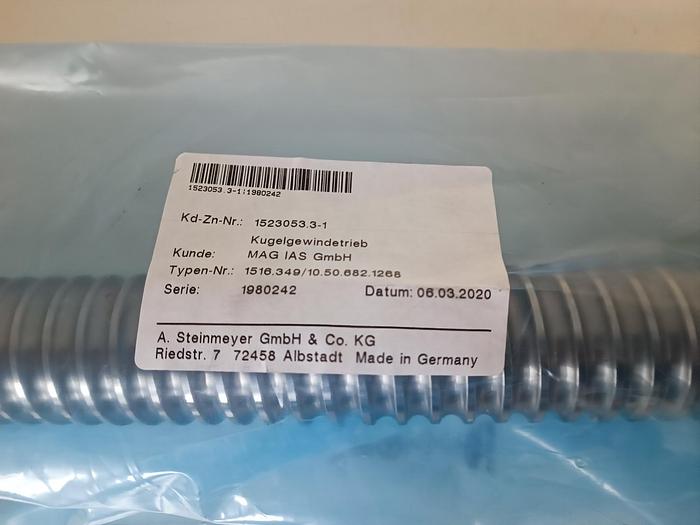 Geschliffener Präzisions Kugelgewindetrieb, MAG IAS, D50 mm, 1268 mm Steinmeyer, neu
