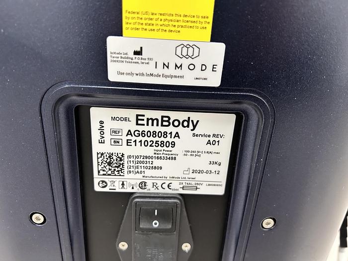 Used 2020 InMode Evolve/ Embody w/ all applicators