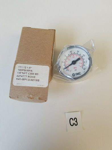 SMC 4274823 160 PSI/MPA K40-MP1.0-01MS 111.12 1.5" PRESSURE GAUGE *NEW