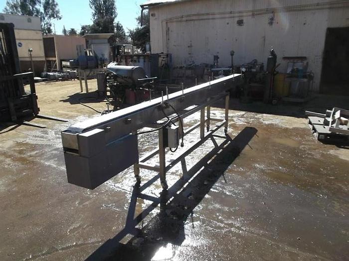 Used Conveyor, Belt, 6" x 16', S/st, Slat, 1/2 HP, PortableConveyor, Belt, 6" x 16', S/st, Slat, 1/2 HP, Portable #S740289