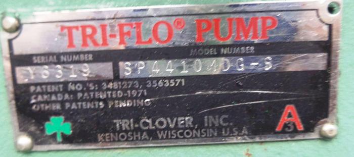 Used Pump, Centrif., 20/22 HP, S/st, 4" x 6", Sanitary, #S742772