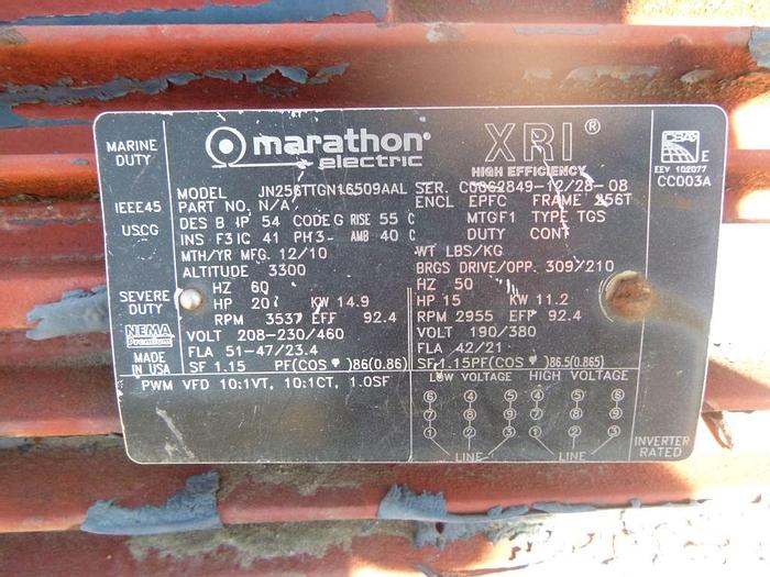 Used Blower, 20 HP, Regenerative Blower, Rotron, Mdl DR10RDNTL #S744405