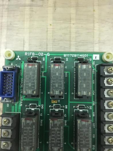 Used Mitsubishi, RIFB-02-G ,  PC Board, S/N-BY172B114G51