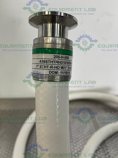 Used Sani Tech  STHT-R-HD-1000 120" Silicone Hose w/ 1" Sanitary Fitting