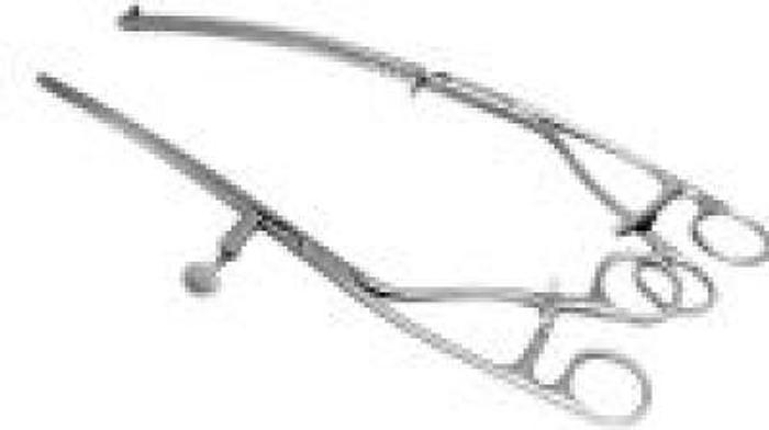 Used Clamp Intestinal Lane Twin Curved 300mm AESCULAP EA441R
