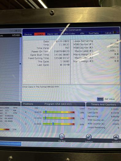 Used 2019 HAAS VF-6SS CNC Vertical Machining Center