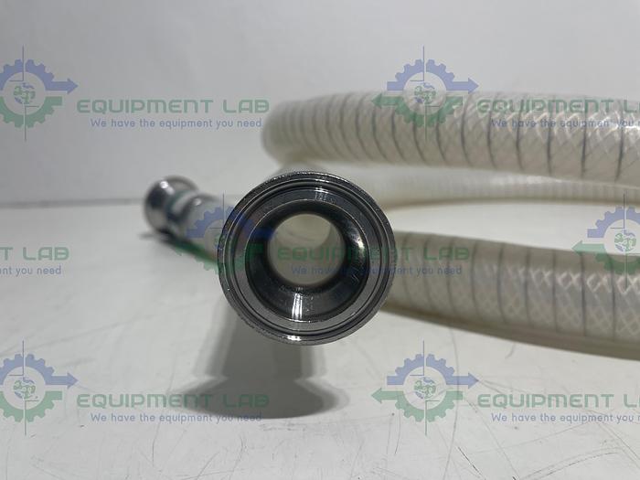 Used Sani-Tech  STHT-WR-1000 120" Silicone Hose w/ 1 1/2 Sanitary Fitting