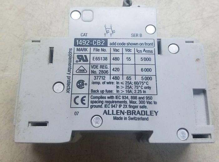 Used Allen Bradley 1492-CB2 H250