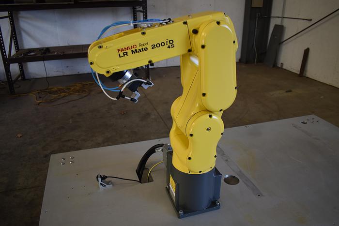 Refurbished Fanuc Lr Mate 200iD/4s Industrial Robot with R30ib Controller, Training Cart, and Gripper - 2016