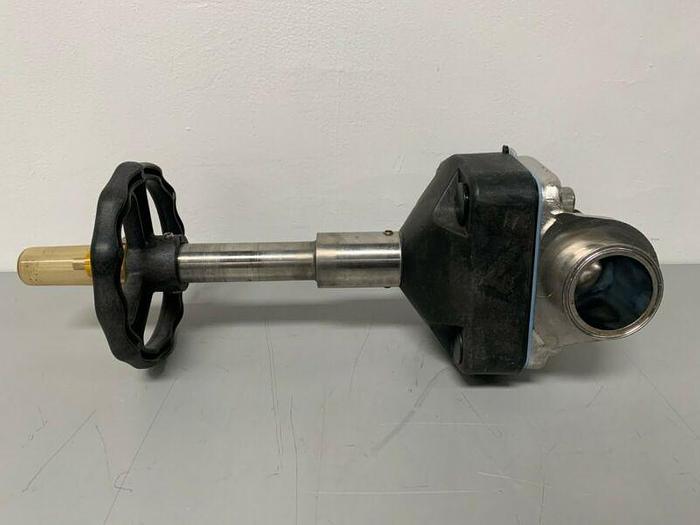 Used ITT PURE-FLO 3-316L-RA15MAX-CWP150 Diaphragm Valve w/ 3" OD Sanitary Fittings