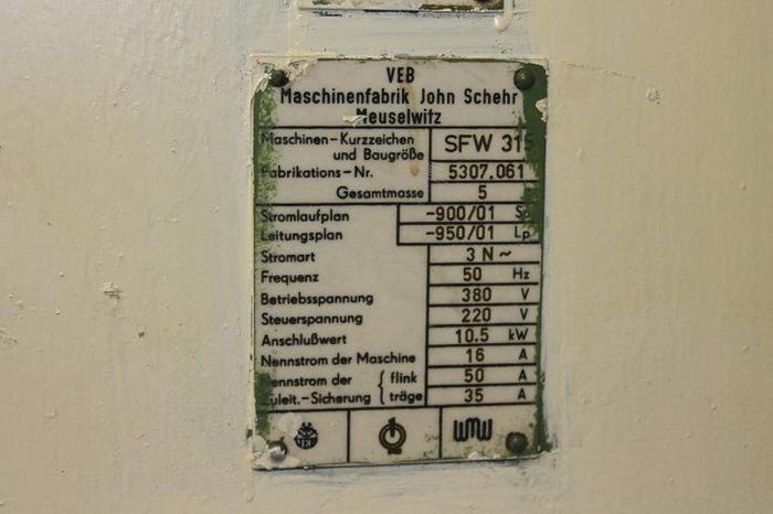 Gebraucht Vlakslijper WMW type SFW 315