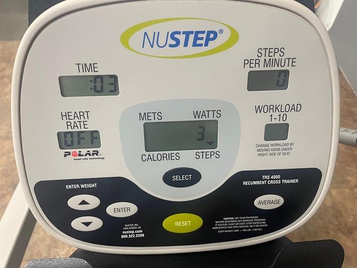 Used NuStep TRS 4000 Recumbent Cross Trainer Elliptical Rehabilitation