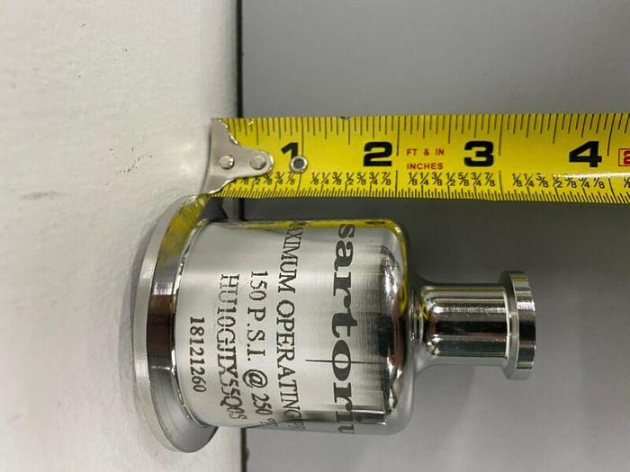 Used Sartorius Stainless Steel Filter Housing Cap Part# HU10GJIX55Q0S 150 PSI @ 250F
