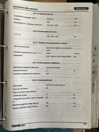 Buone Elettroerosione a Tuffo Cnc INGERSOLL CENTER 400