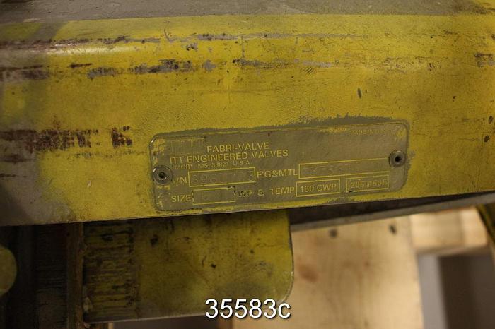 Used Fabri 6" Hand Operated Knife Gate Valve #35583