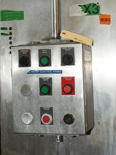 Used 1600# SHAFFER HORIZONTAL ROLLER BAR MIXER - S/S - JACKETED