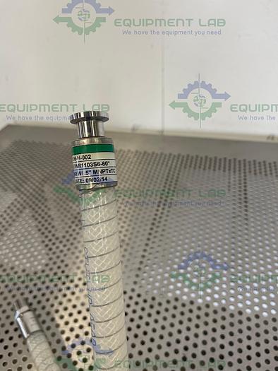 Used Sani Tech  STHT-WR-0500 60" Silicone Hose w/ Threaded and 1/2" Sanitary Fitting