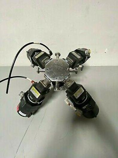 Used 5 ITT Pure-Flo A204 Stainless Steel Diaphragm Valves w/ Position Monitors