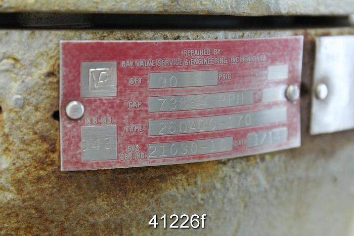 Used Teledyne Farris 260A10-170 6x8 Pressure Relief Valve #41226