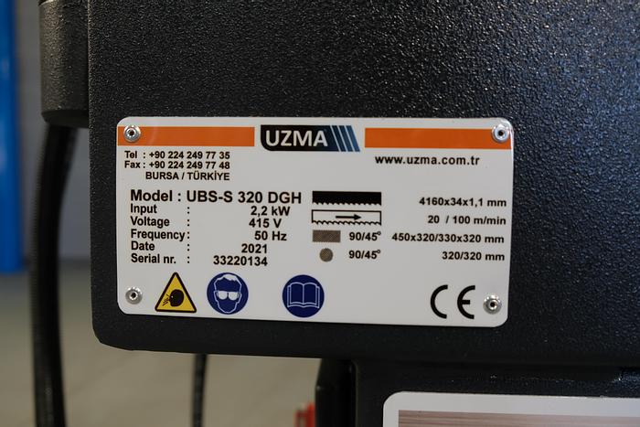 UZMA 320DGH Bandsaw Machine double Mitre Semi Automatic