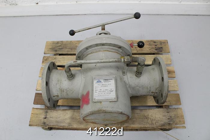 Used HYCOA J3CUXS96BSX Hand Operated 6" 3-Way Transfer Valve #41222