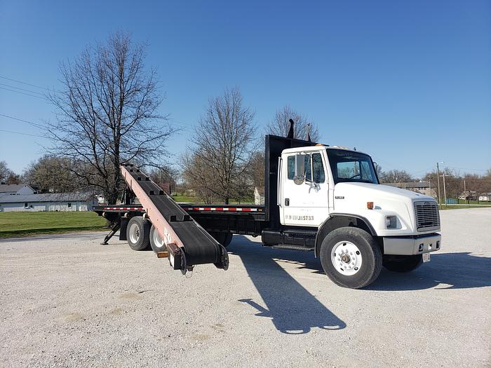 Used Fresh! 2002 Freightliner FL80 Roofing Conveyor Truck w/ Cleasby Boom 41'